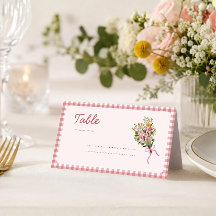 Frische rosa Gingham-Hochzeits- und Brautparty