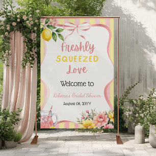 Frische Rosa Zitronen-Brautjungfer-Empfang Poster