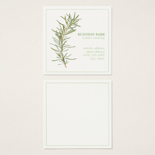 FRISCHE ROSEMARY 2.5 Square Business Card (Vorne & Hinten)