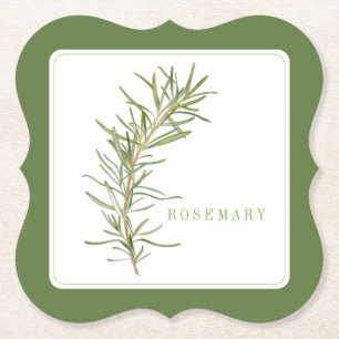 FRISCHE ROSEMARY Bracket Paper Untersetzer +Text G