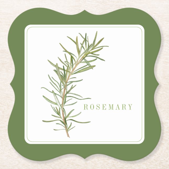 FRISCHE ROSEMARY Bracket Paper Untersetzer +Text G (Vorderseite)