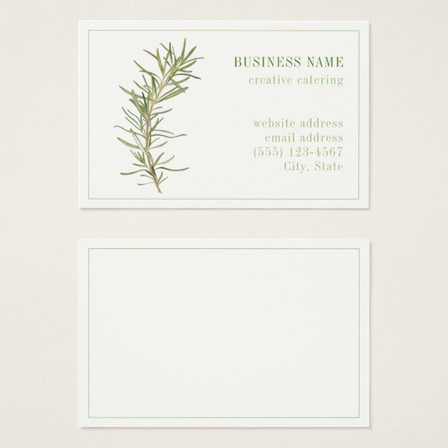 FRISCHE ROSEMARY Euro Business Card (Vorne & Hinten)
