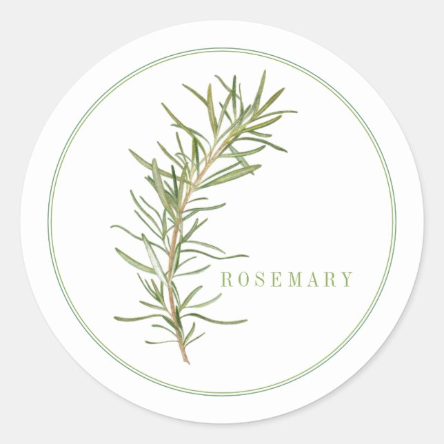 FRISCHE ROSEMARY Kleine Round Stickers (Vorderseite)