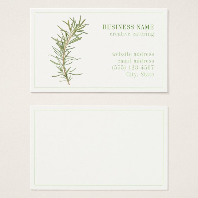 FRISCHE ROSEMARY Oceana Business Card (Vorne & Hinten)