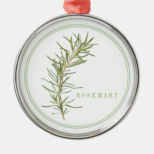FRISCHE ROSEMARY Premium RUNDFUNK Ornament Aus Metall (Vorne)