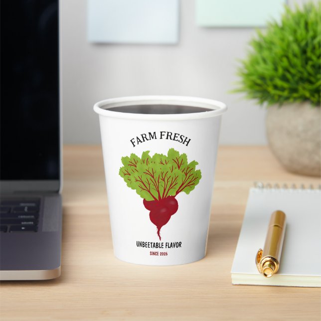 Frische Rote-Beete-Kollektion Pappbecher (InSitu)