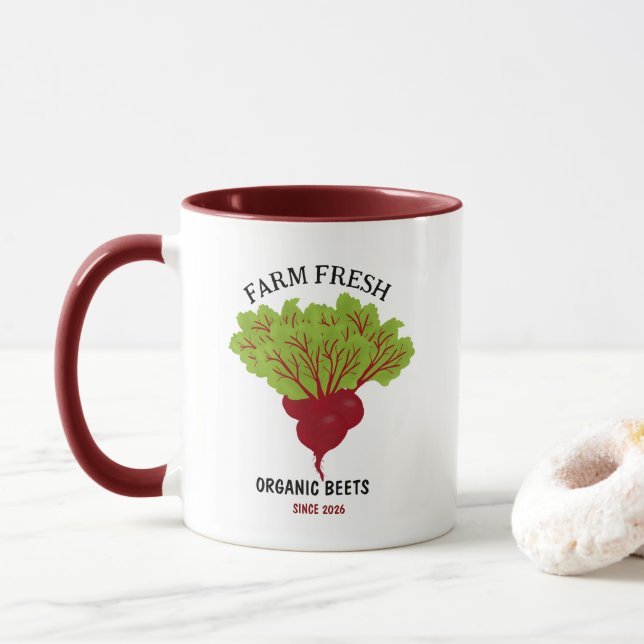Frische Rote-Beete-Kollektion Tasse (Mit Donut)