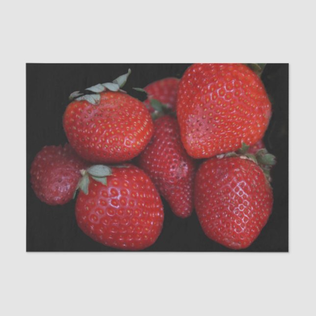 Frische rote Erdbeeren Seidenpapier (Vorderseite)