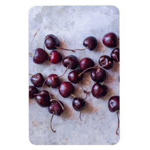 Frische rote Kirschen Fotografie Magnet