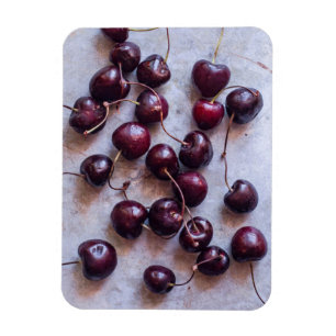 Frische rote Kirschen Fotografie Magnet