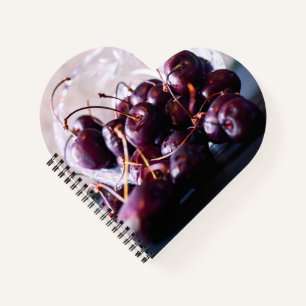 Frische rote Kirschen Fotografie Notizbuch
