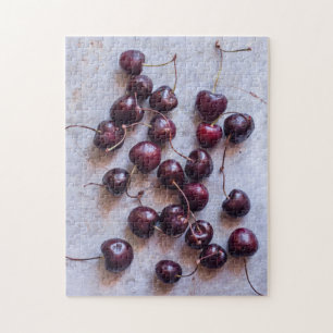 Frische rote Kirschen Fotografie Puzzle