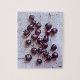 Frische rote Kirschen Fotografie Puzzle