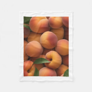 Frische saftige Pfirsiche Obst Wurfdecke Fleecedecke