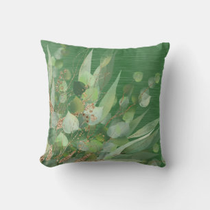 FRISCHE SAGE EUCALYPTUS BRUSHED METALLIC PILLOW KISSEN