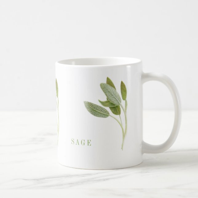 FRISCHE SAGE Weiße Tasse (Rechts)