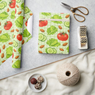 Frische Salatgemüse-Muster Geschenkpapier