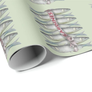 Frische Sardinen Geschenkpapier