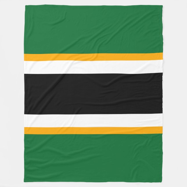 Frische, Schwarz-weiße, gelb-grüne Streifen Fleecedecke (Vorderseite)