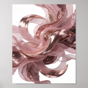 Frische Silber ABSTRACT ART Gestaltung Poster