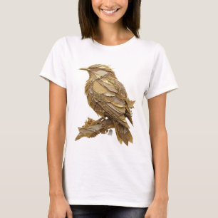Frische Silber-GOLDENER VOGEL-Individualdesign T-Shirt