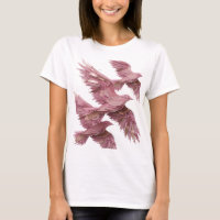 Frische Silber PINK VÖGEL IM FLUG Slogan Design