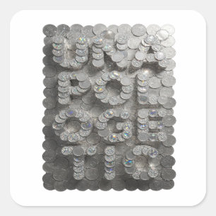 Frische Silber UNVERGESSLICHE Sticker Kunst