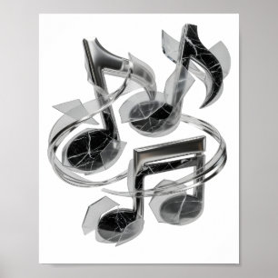 Frische silberne ABSTRACT ART Grafikdesign Poster