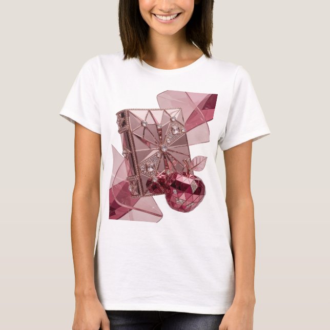 Frische silberne ABSTRACTE KUNST Abstrakte Gestalt T-Shirt (Vorderseite)