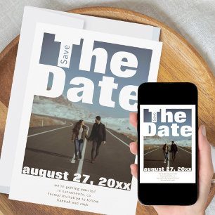 Frische Single Foto Moderne Hochzeit Save The Date