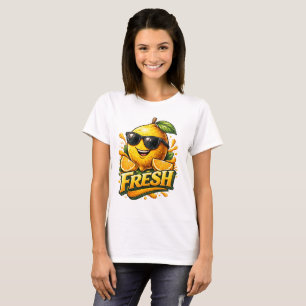 Frische Sommer-Vibes der Zitrone Süßer Zitrus-Char T-Shirt
