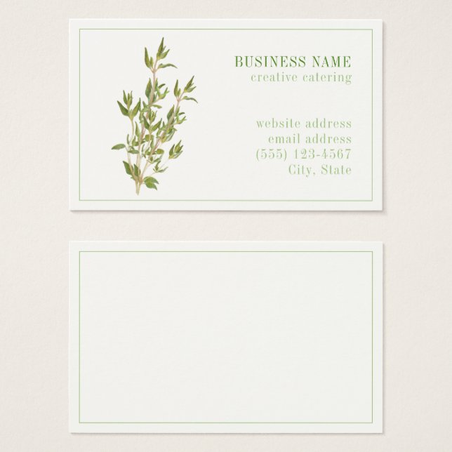 FRISCHE THYME Oceana Business Card (Vorne & Hinten)