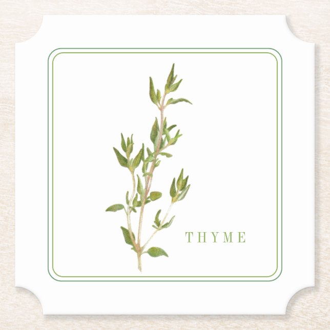 FRISCHE THYME Ticket Paper-Untersetzer (+text) Untersetzer (Vorderseite)