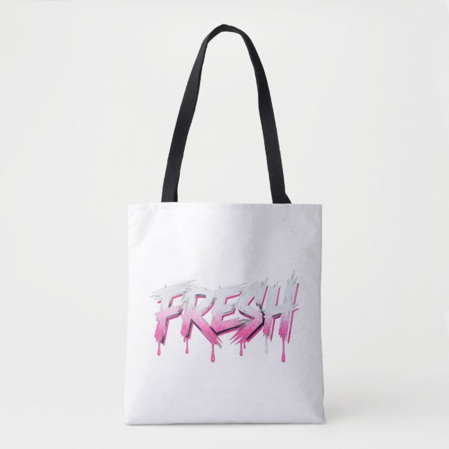 Frische tropfende rosa Graffiti-Tasche (Vorderseite)