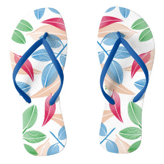 Frische tropische Blätter Flip Flops