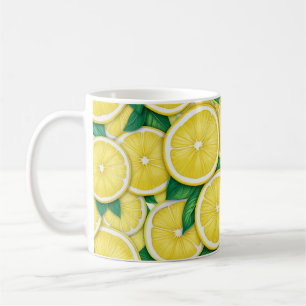 Frische und gemütliche Lemons Kaffeetasse