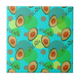 Frische und lustige Avocadomuster Fliese