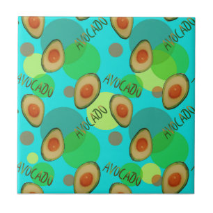 Frische und lustige Avocadomuster Fliese
