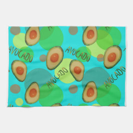 Frische und lustige Avocadomuster Geschirrtuch
