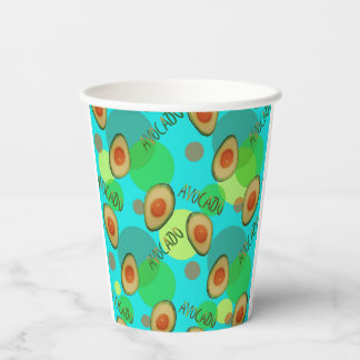 Frische und lustige Avocadomuster Pappbecher