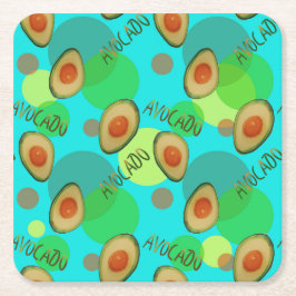 Frische und lustige Avocadomuster Rechteckiger Pappuntersetzer