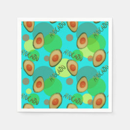 Frische und lustige Avocadomuster Serviette