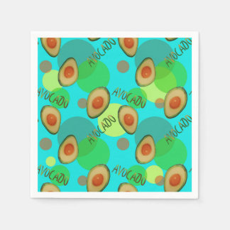 Frische und lustige Avocadomuster Serviette