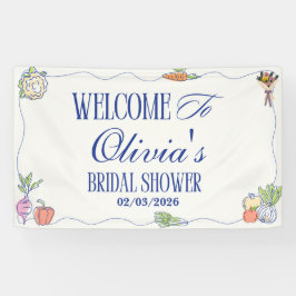 Frische Ware vom Markt Brautparty Willkommen zur Banner