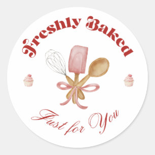 Frische Wasserfarbe-Bäckerei-Aufkleber Runder Aufkleber
