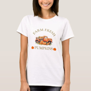 Frische Wasserfarbenkürbis fallen Herbst T-Shirt