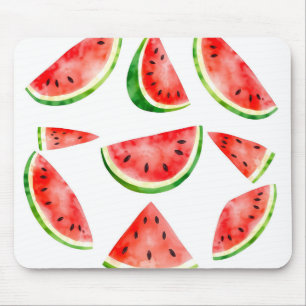 Frische Wassermelone im Weißen Hintergrund Mousepad