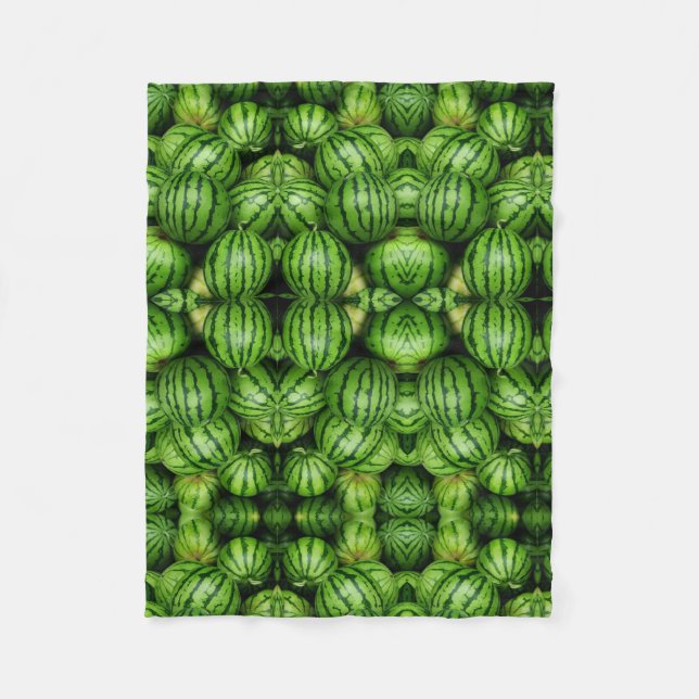 Frische Wassermelonen-Muster Sherpa-Decke Fleecedecke (Vorderseite)