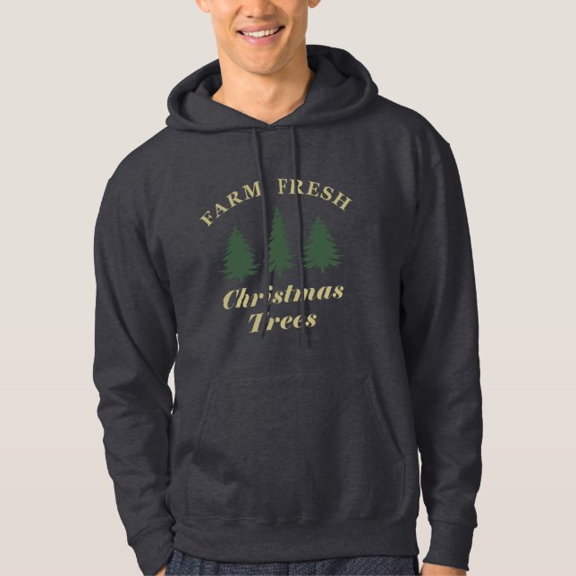 Frische Weihnachtsbäume Hoodie (Vorderseite)