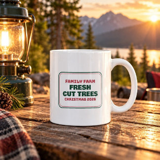 Frische Weihnachtsbäume Lustiger Becher Kaffeetasse